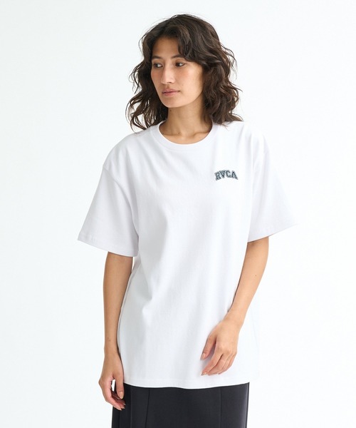 RVCA(ルーカ)の「RVCA ウィメンズ ARCH RVCA LOOSE FIT SS TEE Tシャツ 【2026年春夏モデル】(Tシャツ/カットソー・レディース・ホワイト/ピンク系その他/ブラック・LARGE/MEDIUM/SMALL)」の4枚目の写真