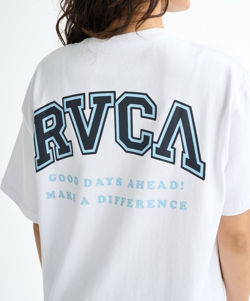 RVCA(ルーカ)の「RVCA ウィメンズ ARCH RVCA LOOSE FIT SS TEE Tシャツ 【2026年春夏モデル】(Tシャツ/カットソー・レディース・ホワイト/ピンク系その他/ブラック・LARGE/MEDIUM/SMALL)」の7枚目の写真