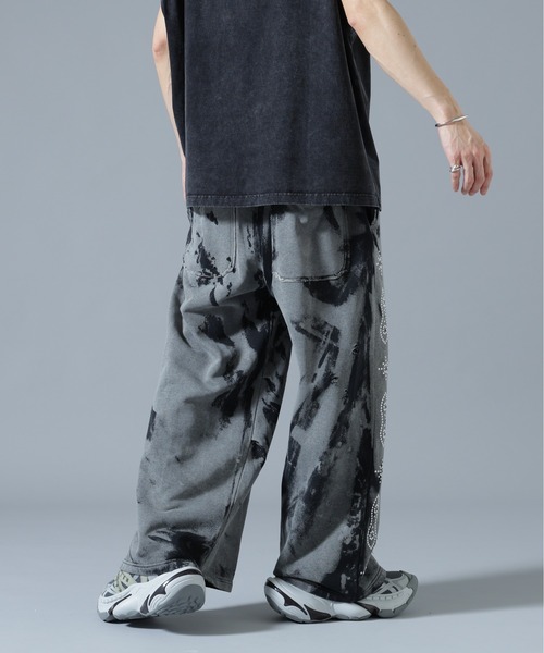 DANKE SCHON(ダンケシェーン)の「DankeSchon/ダンケシェーン/STUDS SWEAT BAGGY PANTS(スウェットパンツ・メンズ・ブラウン/グレー/ネイビー・S/L/M)」の12枚目の写真