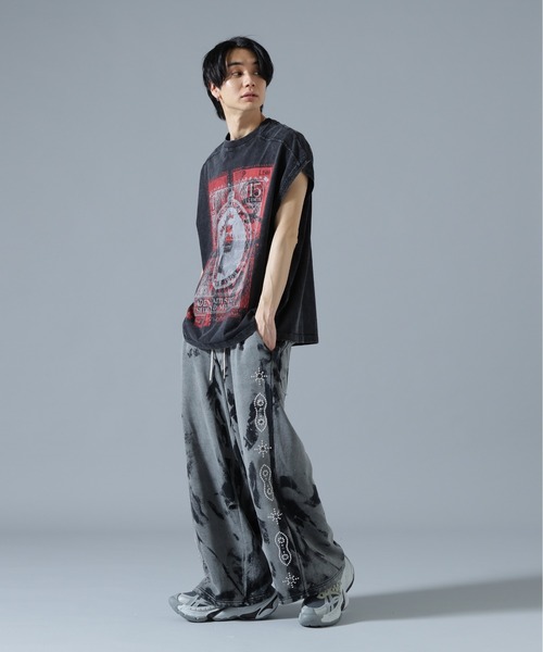 DANKE SCHON(ダンケシェーン)の「DankeSchon/ダンケシェーン/STUDS SWEAT BAGGY PANTS(スウェットパンツ・メンズ・ブラウン/グレー/ネイビー・S/L/M)」の13枚目の写真