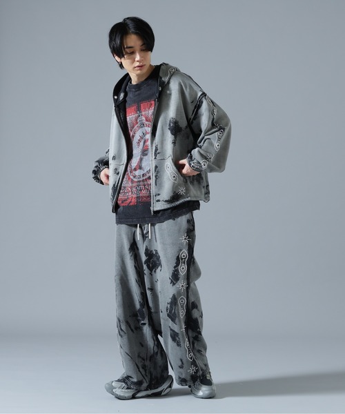 DANKE SCHON(ダンケシェーン)の「DankeSchon/ダンケシェーン/STUDS SWEAT BAGGY PANTS(スウェットパンツ・メンズ・ブラウン/グレー/ネイビー・S/L/M)」の15枚目の写真