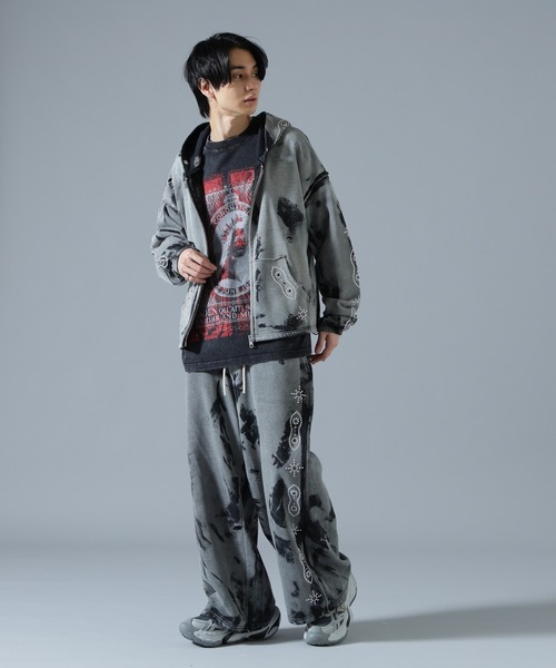 DANKE SCHON(ダンケシェーン)の「DankeSchon/ダンケシェーン/STUDS SWEAT BAGGY PANTS(スウェットパンツ・メンズ・ブラウン/グレー/ネイビー・S/L/M)」の16枚目の写真