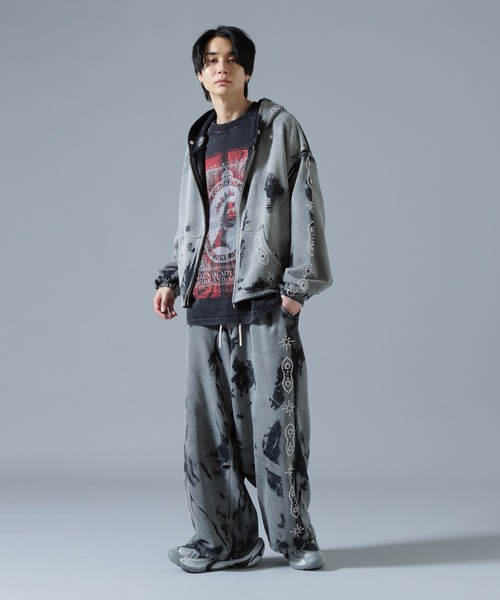 DANKE SCHON(ダンケシェーン)の「DankeSchon/ダンケシェーン/STUDS SWEAT BAGGY PANTS(スウェットパンツ・メンズ・ブラウン/グレー/ネイビー・S/L/M)」の17枚目の写真