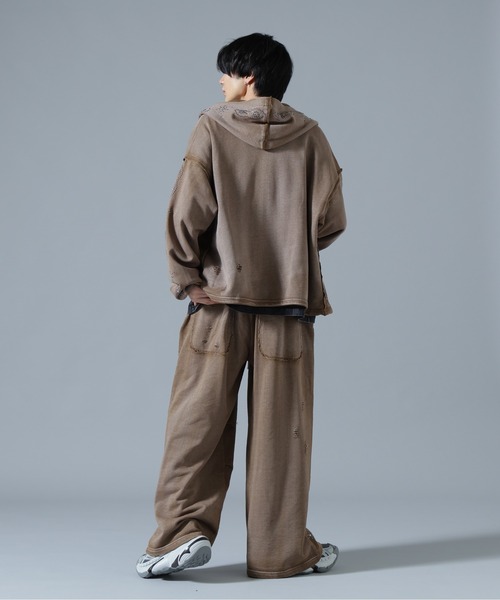 DANKE SCHON(ダンケシェーン)の「DankeSchon/ダンケシェーン/STUDS SWEAT BAGGY PANTS(スウェットパンツ・メンズ・ブラウン/グレー/ネイビー・S/L/M)」の7枚目の写真
