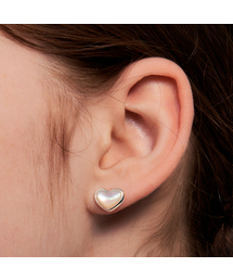nacre heart earring