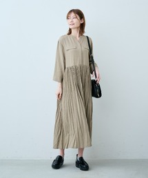 ＩＥＤＩＴ　撥水（はっすい）加工のワッシャープリーツワンピース