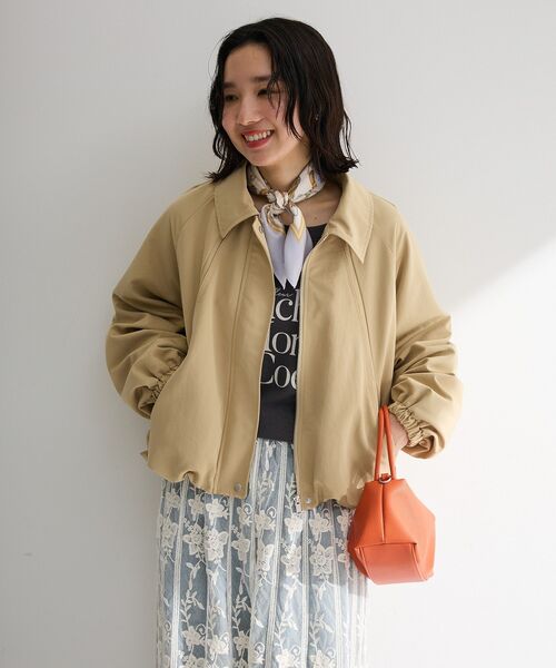 Green Parks(グリーンパークス)の「衿付きバルーンブルゾン(ブルゾン・レディース・ブラック/ベージュ・FREE)」の5枚目の写真