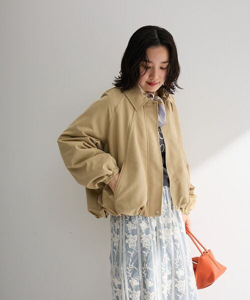 Green Parks(グリーンパークス)の「衿付きバルーンブルゾン(ブルゾン・レディース・ブラック/ベージュ・FREE)」の6枚目の写真