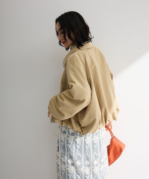 Green Parks(グリーンパークス)の「衿付きバルーンブルゾン(ブルゾン・レディース・ブラック/ベージュ・FREE)」の7枚目の写真