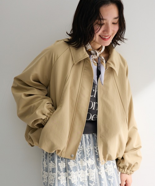 Green Parks(グリーンパークス)の「衿付きバルーンブルゾン(ブルゾン・レディース・ブラック/ベージュ・FREE)」の1枚目の写真