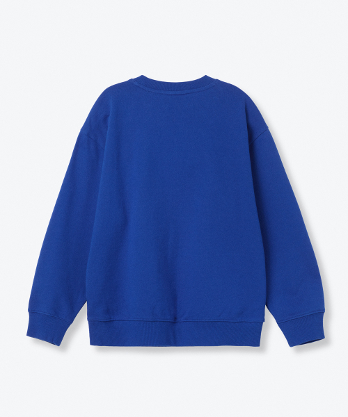 MUSINSA STANDARD KIDS（ムシンサスタンダードキッズ）の「オーバーサイズスウェットシャツ[ブルー]（スウェット・レディース・その他・100/110/120/130/160/140/150）」の3枚目の写真