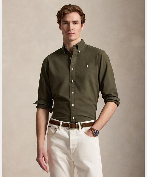 POLO RALPH LAUREN(ポロ ラルフ ローレン)の「クラシック フィット ガーメントダイド オックスフォード シャツ(シャツ/ブラウス・メンズ・グリーン系1・L/M/S/XXL/XS/XL)」の1枚目の写真