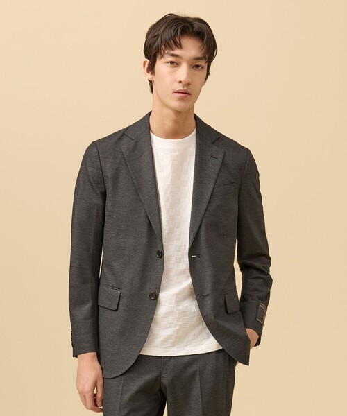 J.PRESS（ジェイプレス）の「夏に嬉しい6つの高機能【J.PRESS-POOL WOOL】【セットアップ対応】ジャージーセットアップ ジャケット（テーラードジャケット・メンズ・ネイビー系9/グレー系/ベージュ系・SMALL/MEDIUM/LARGE/X-LARGE/BM/BL）」の2枚目の写真