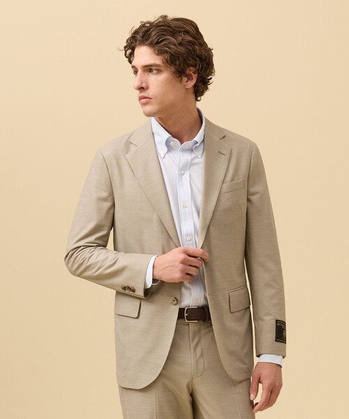 J.PRESS（ジェイプレス）の「夏に嬉しい6つの高機能【J.PRESS-POOL WOOL】【セットアップ対応】ジャージーセットアップ ジャケット（テーラードジャケット・メンズ・ネイビー系9/グレー系/ベージュ系・SMALL/MEDIUM/LARGE/X-LARGE/BM/BL）」の3枚目の写真