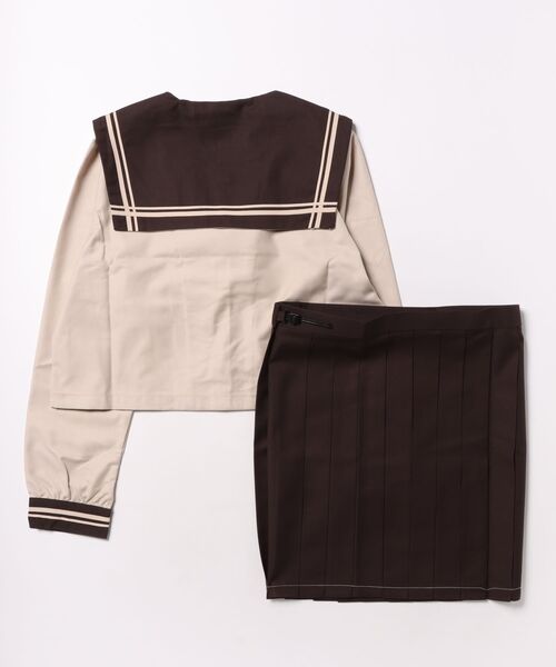 LunaBelle(ルナベル)の「【制服コスプレ3点セット】クラシックカラーセーラー服 長袖(手洗い可能)(コスチューム/パーティーグッズ・レディース・ブラウン・M/2L/L/S)」の9枚目の写真
