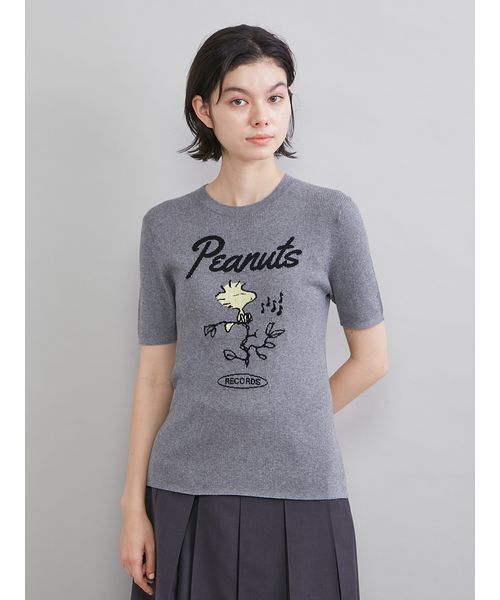 PEANUTS RECORDS】ウッドストックジャガードリブニット（ニット