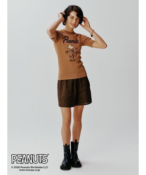 Mila Owen（ミラオーウェン）の「【PEANUTS RECORDS】ウッドストックジャガードリブニット（ニット/セーター・レディース・ベージュ/ライトブルー/グレー・0/1）」の5枚目の写真