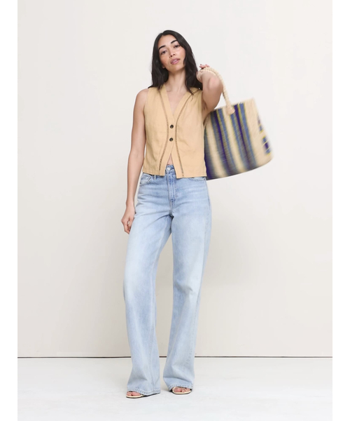 Banana Republic(バナナリパブリック)の「リネン レーストリム ベスト(ベスト・レディース・グリーン/ベージュ・0/8/6/2/4)」の7枚目の写真