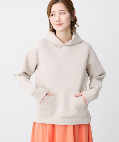 Petit Honfleur（プチオンフルール）の「ダンボールスウェットパーカー【セットアップ対応】（Tシャツ/カットソー・レディース・グレー/ベージュ・M/L）」の2枚目の写真