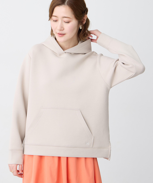 Petit Honfleur（プチオンフルール）の「ダンボールスウェットパーカー【セットアップ対応】（Tシャツ/カットソー・レディース・グレー/ベージュ・M/L）」の9枚目の写真