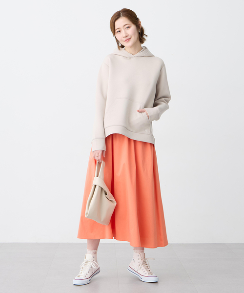 Petit Honfleur（プチオンフルール）の「ダンボールスウェットパーカー【セットアップ対応】（Tシャツ/カットソー・レディース・グレー/ベージュ・M/L）」の11枚目の写真