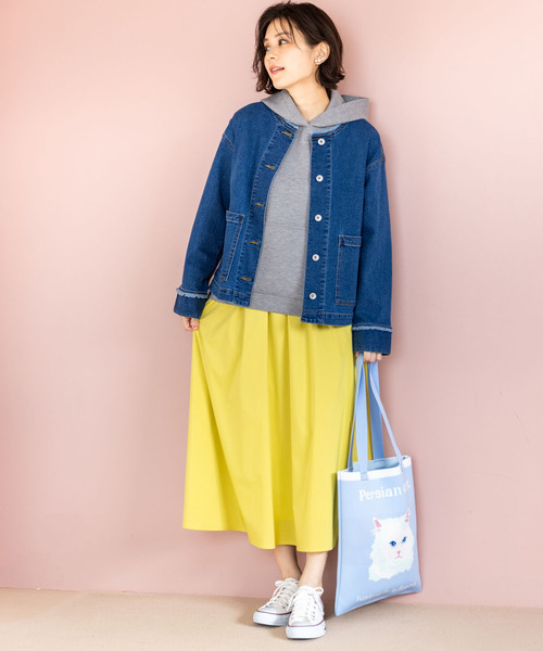 Petit Honfleur（プチオンフルール）の「ダンボールスウェットパーカー【セットアップ対応】（Tシャツ/カットソー・レディース・グレー/ベージュ・M/L）」の22枚目の写真