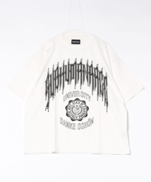 DANKE SCHON(ダンケシェーン)の「【WEB&DEPOT限定】DankeSchon/ダンケシェーン/S/S Tee COLLEGE(Tシャツ/カットソー・メンズ・ホワイト/ブラック・L/M)」の8枚目の写真