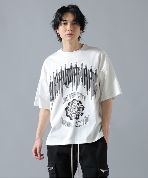 DANKE SCHON(ダンケシェーン)の「【WEB&DEPOT限定】DankeSchon/ダンケシェーン/S/S Tee COLLEGE(Tシャツ/カットソー・メンズ・ホワイト/ブラック・L/M)」の3枚目の写真