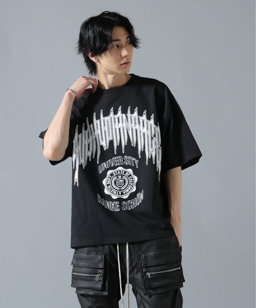 DANKE SCHON(ダンケシェーン)の「【WEB&DEPOT限定】DankeSchon/ダンケシェーン/S/S Tee COLLEGE(Tシャツ/カットソー・メンズ・ホワイト/ブラック・L/M)」の9枚目の写真
