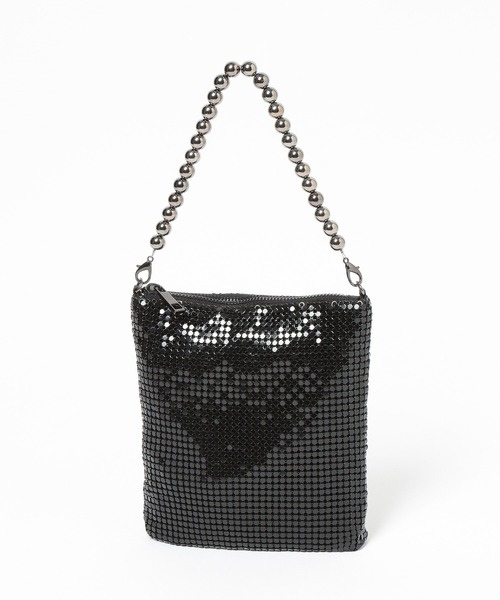 LEPSIM（レプシィム）の「メタルメッシュミニバッグ　646443（ショルダーバッグ・レディース・ブラック/シルバー・ONE SIZE）」の14枚目の写真