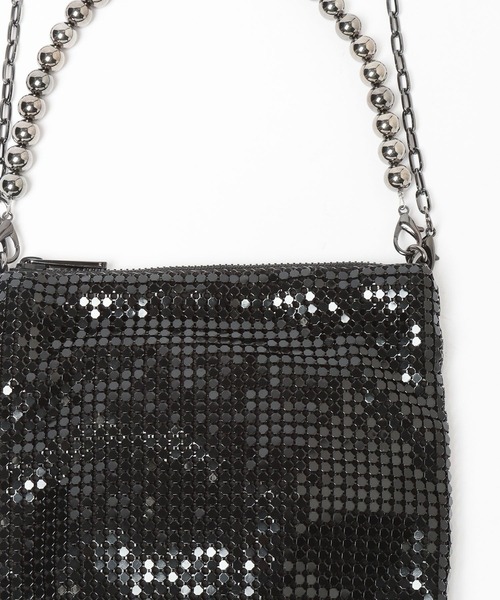 LEPSIM（レプシィム）の「メタルメッシュミニバッグ　646443（ショルダーバッグ・レディース・ブラック/シルバー・ONE SIZE）」の19枚目の写真