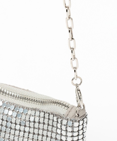 LEPSIM（レプシィム）の「メタルメッシュミニバッグ　646443（ショルダーバッグ・レディース・ブラック/シルバー・ONE SIZE）」の9枚目の写真