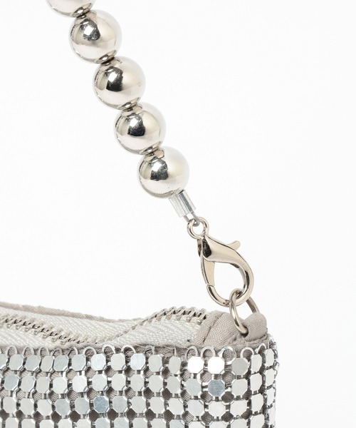 LEPSIM（レプシィム）の「メタルメッシュミニバッグ　646443（ショルダーバッグ・レディース・ブラック/シルバー・ONE SIZE）」の10枚目の写真