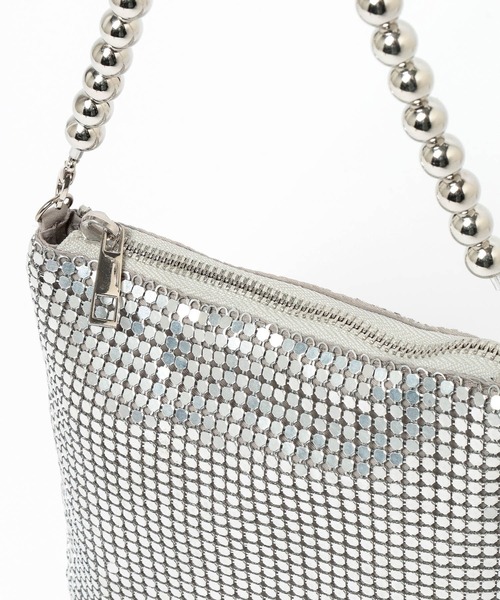 LEPSIM（レプシィム）の「メタルメッシュミニバッグ　646443（ショルダーバッグ・レディース・ブラック/シルバー・ONE SIZE）」の11枚目の写真