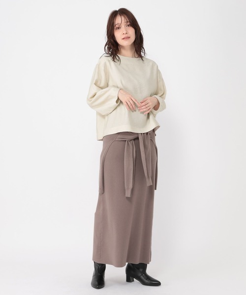 studio CLIP(スタディオクリップ)の「シアーボートネックTブラウス(シャツ/ブラウス・レディース・ネイビー/オフホワイト・FREE)」の13枚目の写真