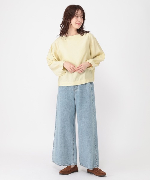 studio CLIP(スタディオクリップ)の「シアーボートネックTブラウス(シャツ/ブラウス・レディース・ネイビー/オフホワイト・FREE)」の20枚目の写真