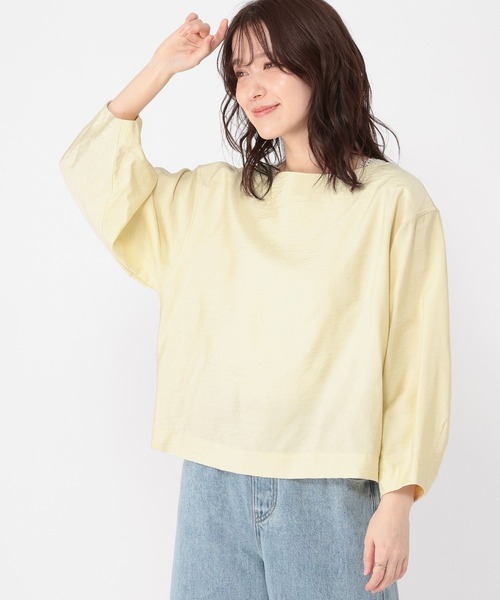 studio CLIP(スタディオクリップ)の「シアーボートネックTブラウス(シャツ/ブラウス・レディース・ネイビー/オフホワイト・FREE)」の22枚目の写真