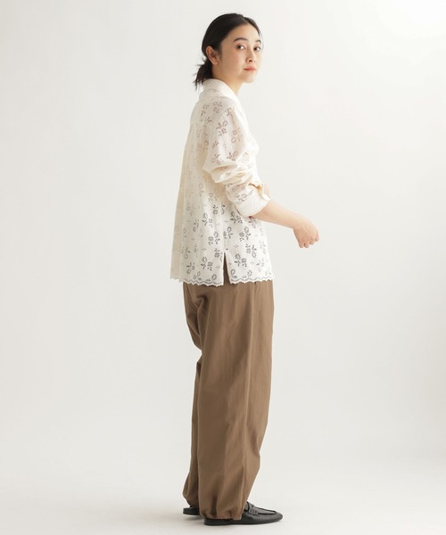 studio CLIP（スタディオクリップ）の「【daily CLIP】中花レースシャツ（シャツ/ブラウス・レディース・ブラック/オフホワイト・FREE）」の9枚目の写真