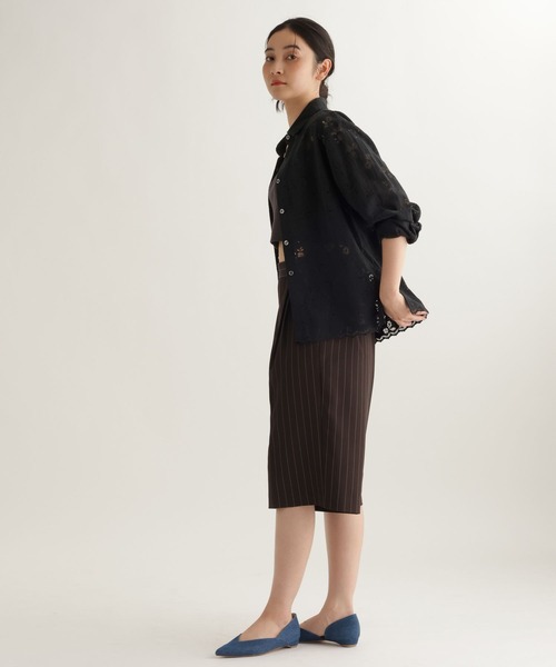 studio CLIP（スタディオクリップ）の「【daily CLIP】中花レースシャツ（シャツ/ブラウス・レディース・ブラック/オフホワイト・FREE）」の16枚目の写真