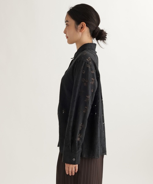 studio CLIP（スタディオクリップ）の「【daily CLIP】中花レースシャツ（シャツ/ブラウス・レディース・ブラック/オフホワイト・FREE）」の19枚目の写真