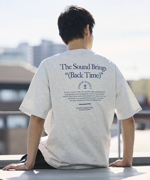 【限定値下げ】M!LKじゃん！シルエットプリントＴシャツ〈オフホワイト〉 セール】限定展開 ビッグシルエット バックプリント クルーネック T