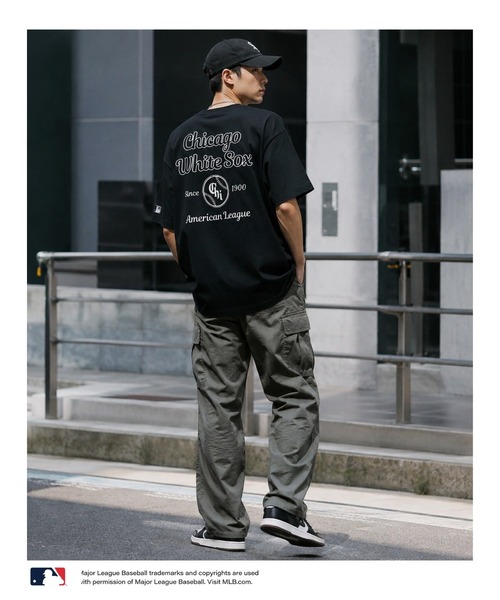 MLB（メジャーリーグベースボール）の「MLBツイルワッペンTシャツ（Tシャツ/カットソー・メンズ・アッシュ/ネイビー/ホワイト/ブラック・L/XL/M）」の16枚目の写真