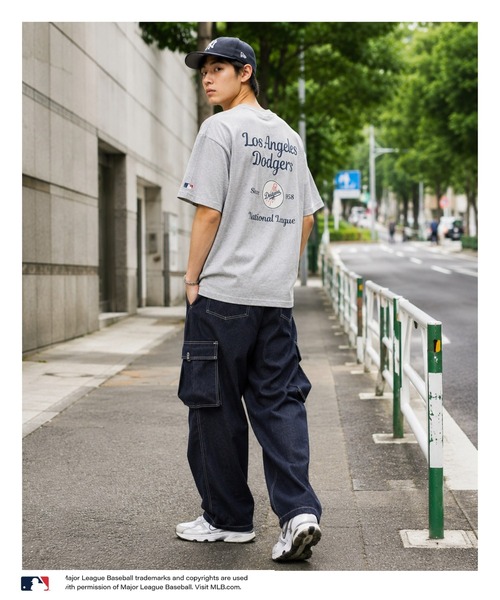 MLB（メジャーリーグベースボール）の「MLBツイルワッペンTシャツ（Tシャツ/カットソー・メンズ・アッシュ/ネイビー/ホワイト/ブラック・L/XL/M）」の20枚目の写真