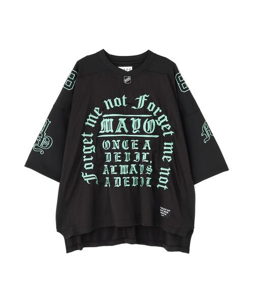 ROYAL FLASH（ロイヤルフラッシュ）の「MAYO/メイヨー/刺繍ゲームシャツ（Tシャツ/カットソー・メンズ・ブラック/ブルー・M）」の2枚目の写真