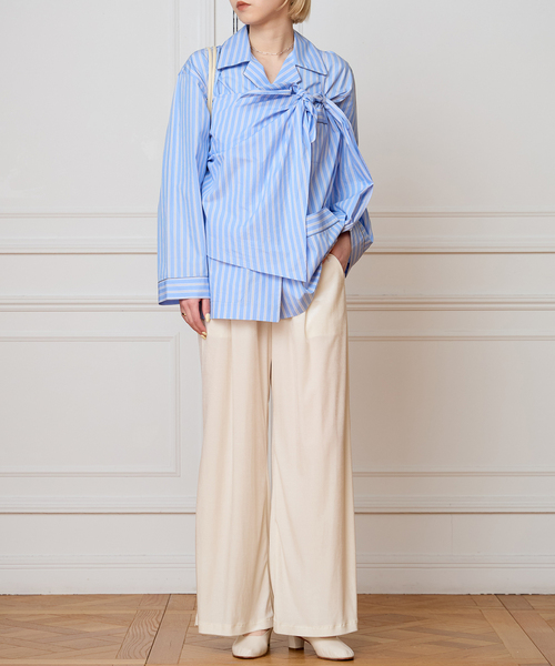 IENA LA BOUCLE（イエナラブークル）の「IENA LA BOUCLE コットンストライプスリーピーシャツ（シャツ/ブラウス・レディース・ライトブルー・FREE）」の8枚目の写真