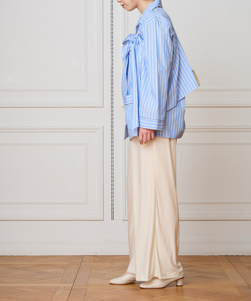 IENA LA BOUCLE（イエナラブークル）の「IENA LA BOUCLE コットンストライプスリーピーシャツ（シャツ/ブラウス・レディース・ライトブルー・FREE）」の9枚目の写真