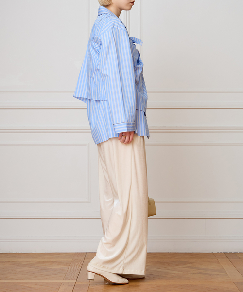 IENA LA BOUCLE（イエナラブークル）の「IENA LA BOUCLE コットンストライプスリーピーシャツ（シャツ/ブラウス・レディース・ライトブルー・FREE）」の11枚目の写真