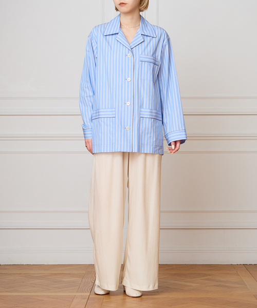 IENA LA BOUCLE（イエナラブークル）の「IENA LA BOUCLE コットンストライプスリーピーシャツ（シャツ/ブラウス・レディース・ライトブルー・FREE）」の18枚目の写真