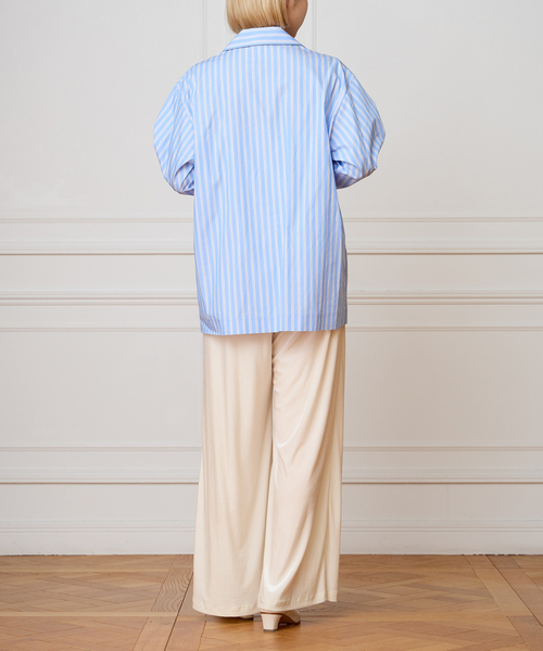 IENA LA BOUCLE（イエナラブークル）の「IENA LA BOUCLE コットンストライプスリーピーシャツ（シャツ/ブラウス・レディース・ライトブルー・FREE）」の20枚目の写真