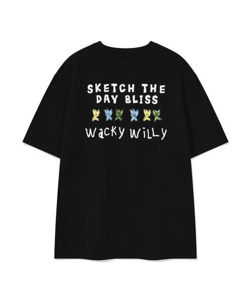 Wacky WiLLy(ワッキーウィリー)の「キキタイポグラフィック半袖Tシャツブラック(Tシャツ/カットソー・レディース・その他・SMALL/MEDIUM/LARGE/X-LARGE)」の1枚目の写真